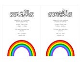 Rainbow Party Invitation - Printable Birthday Party Collection - The TomKat Studio