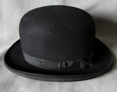 Antique c1920s Men's Bowler Hat Size 6 7/8, by Mallory, NY