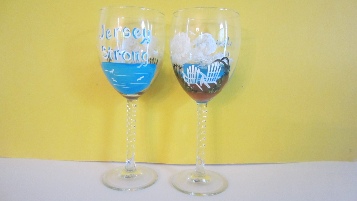 Jersey Strong Wine Glass