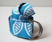 Cotton Belt - Adjustable Women's Belt - Blue White