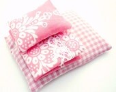 Miniature dolls sheets set pink  for matchbox