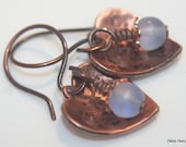 Hammered hearts earrings