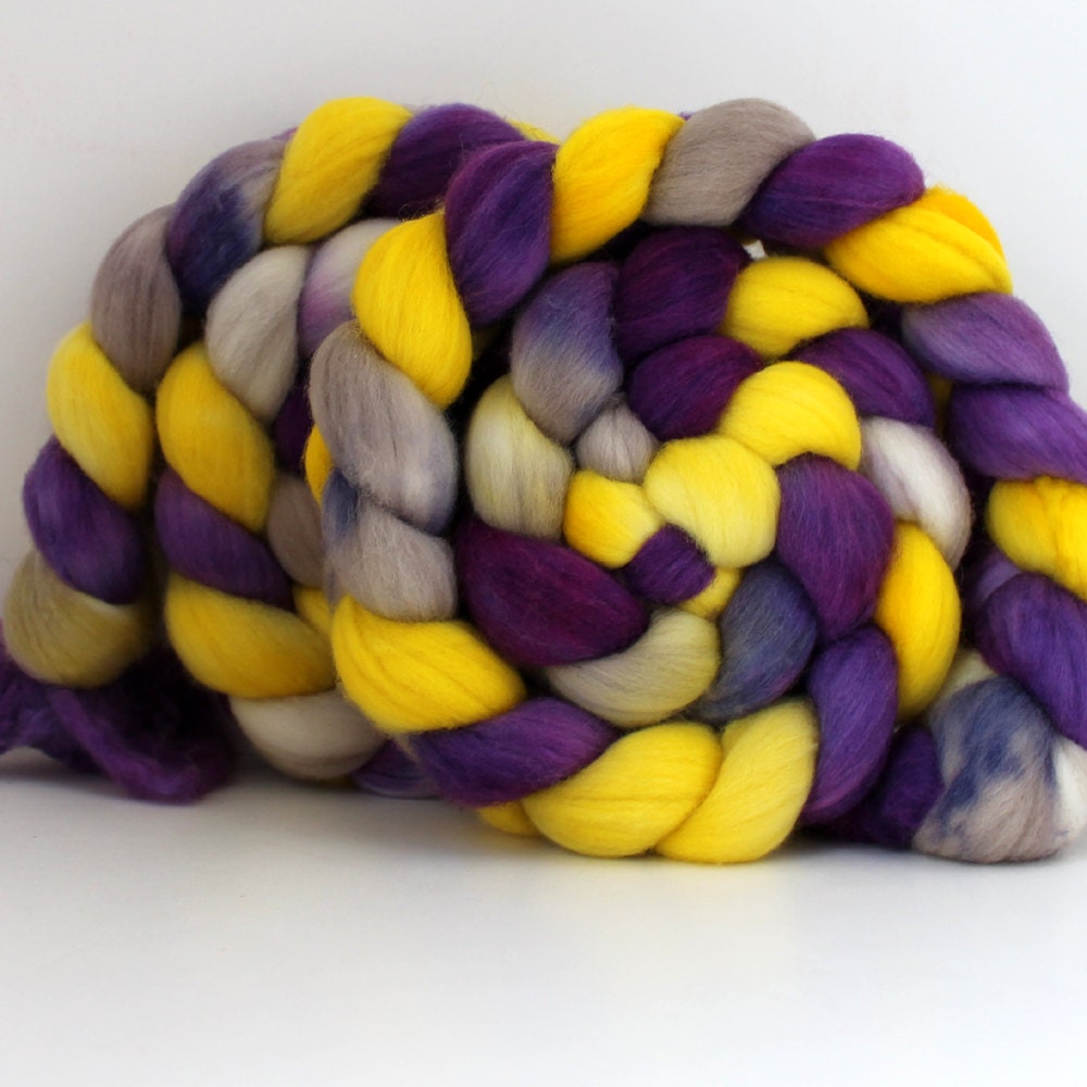 POSIE -  Handpainted - Hand Dyed  Merino Wool Roving 4oz