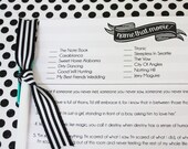 Printable Bridal Shower Game- Name that Movie Love Quote