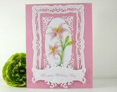 Wedding card, personalized card, elegant Wedding day card, congratulations on your wedding day, pink