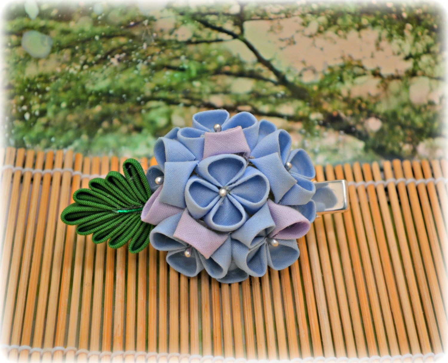 Sweet Hydrangea Mini Japanese Hair Clip