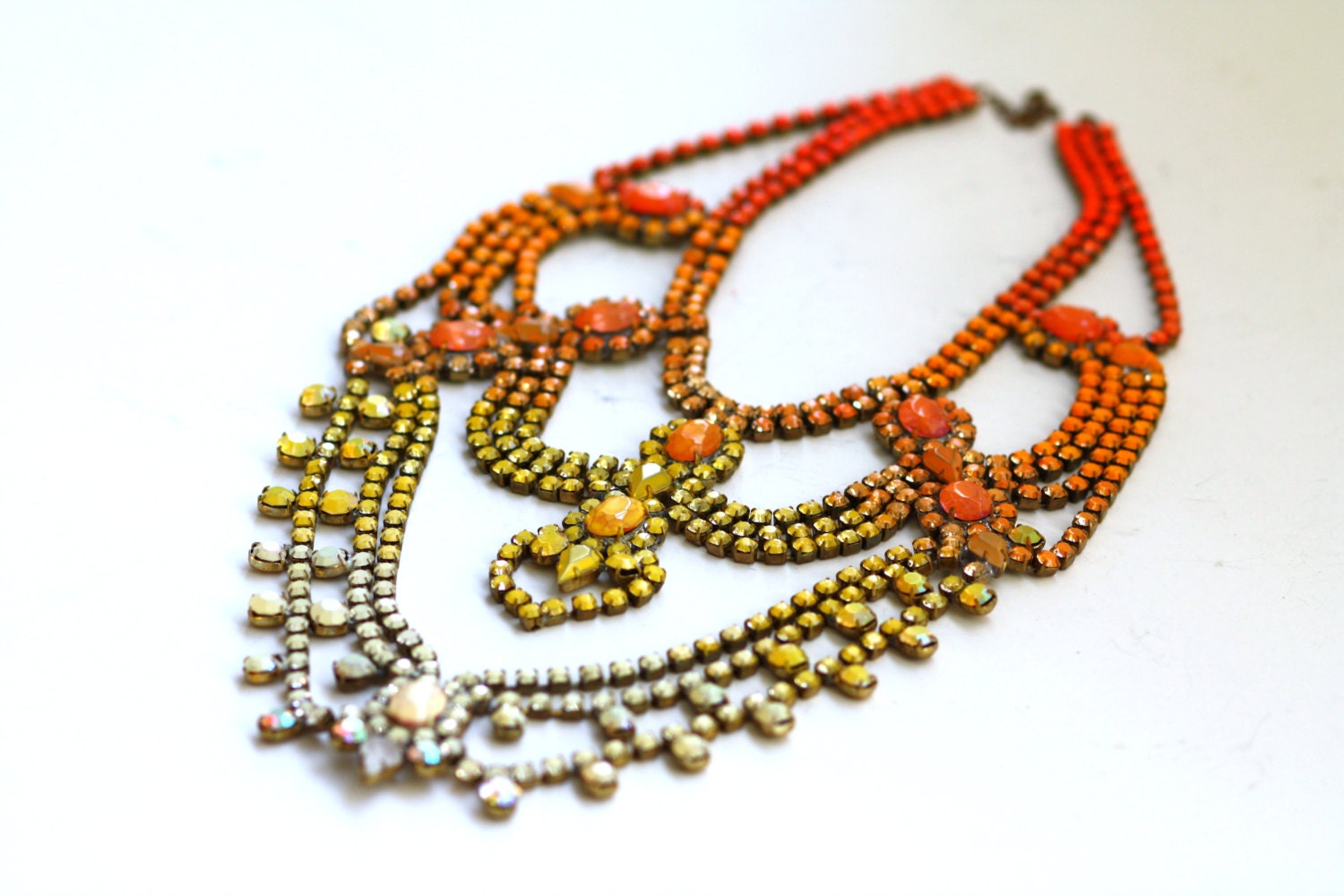The Classic Ombre Statement Necklace- Available in Emerald, Amethyst, Fuchsia, Tangerine and Sapphire
