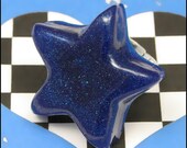 On Sale Midnight Star Cocktail Dark Blue Resin Ring