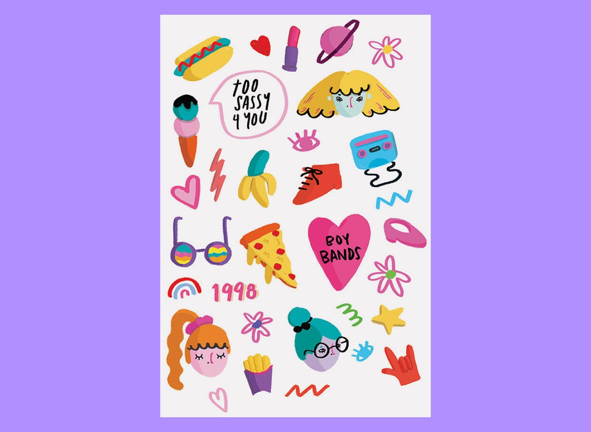 90's Sticker Set