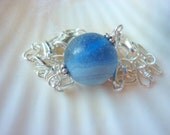 Sea Glass Anklet Ankel Bracelet Blue Marble Beach Seaglass