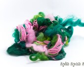 Mini Wild, Tailspun Yarn, MOhair Locks, 30 yards, Art Yarn, Hand Dyed,energized single