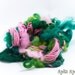 Mini Wild, Tailspun Yarn, MOhair Locks, 30 yards, Art Yarn, Hand Dyed,energized single