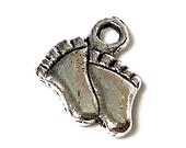 Feet Pewter Charm, Fob or finding Jewelry Supply