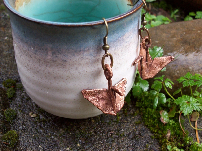 Paper Cranes Origami Earings