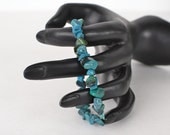 Turquoise chip bracelet