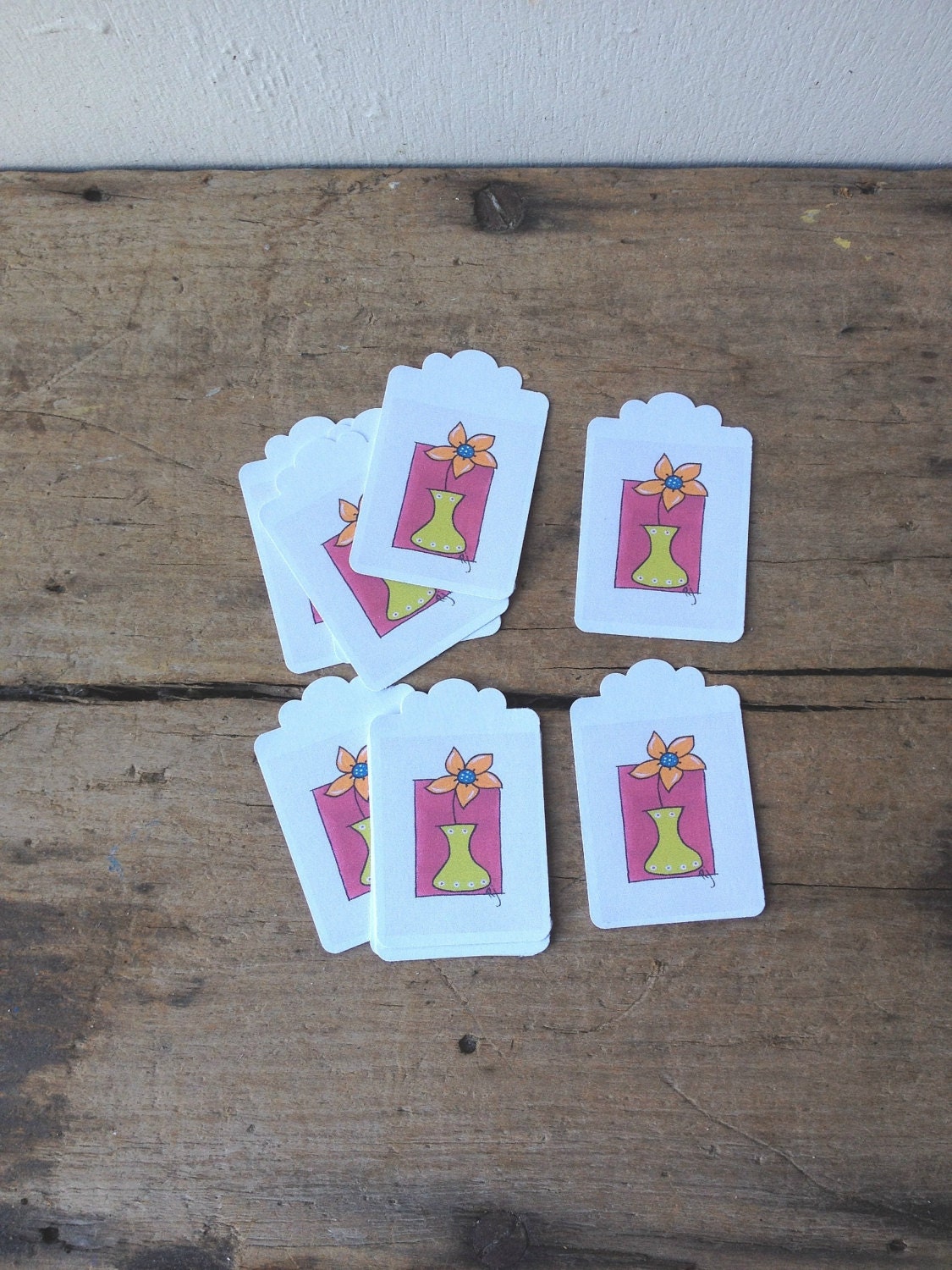 Flower Gift Tags - Set of ten