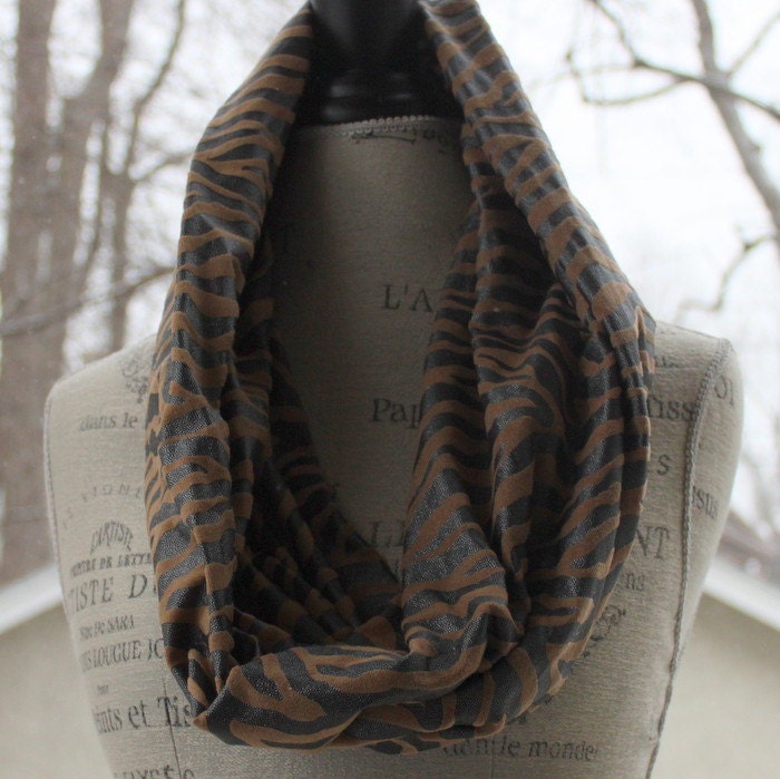 zebra suede cowl
