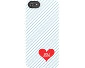 Personalized iPhone 5 Case - HEART Collection - you pick color combo