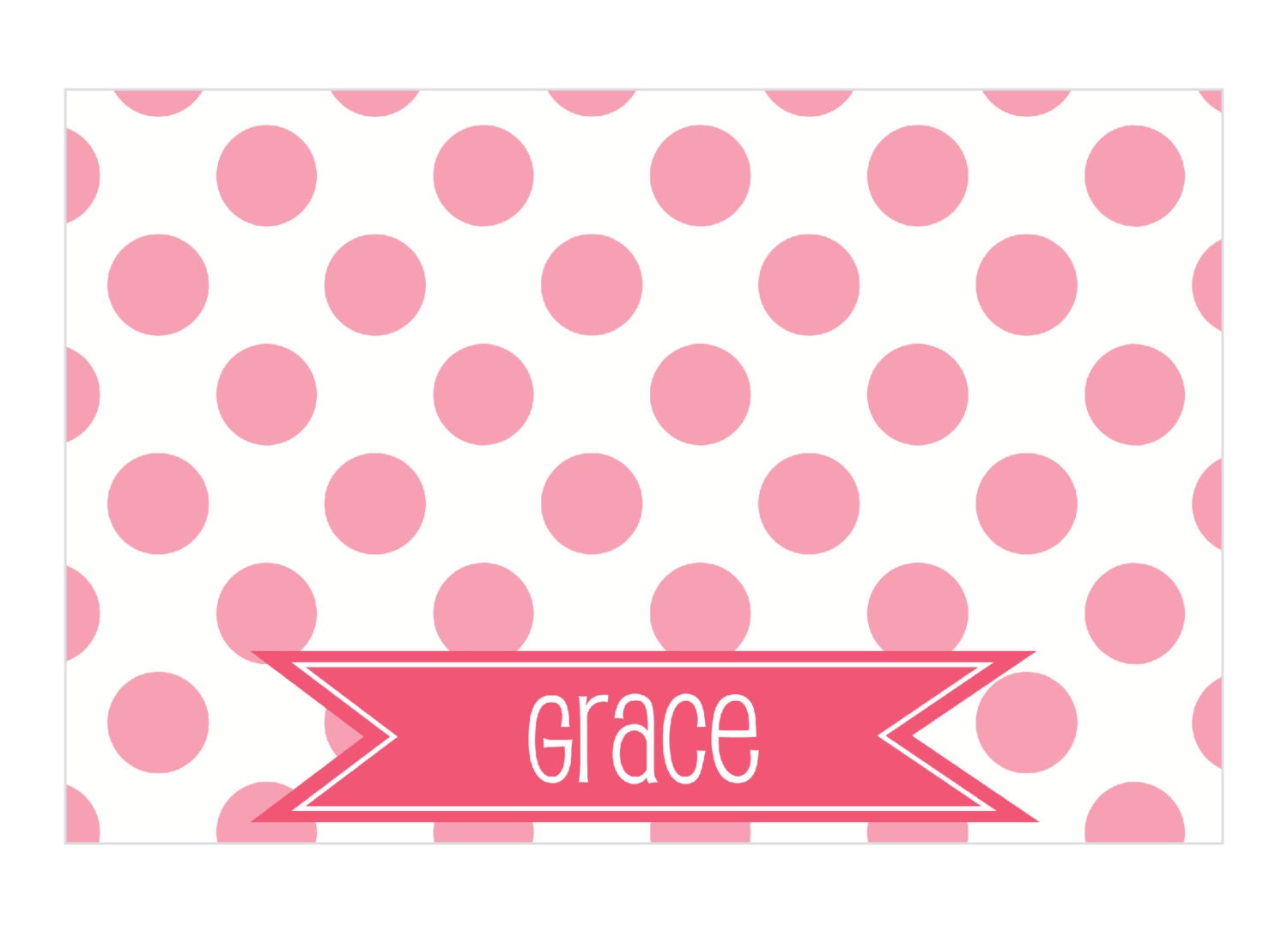 Personalized Placemat - POLKA DOT Collection, you pick colors