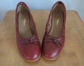 70s Brick Red Rubber Sole Shoes Boho