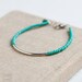 Turquoise friendship bracelet - Bar Bracelet with turquoise seed beads - turquoise Miyuki seed beads - glass jewelry - ocean blue
