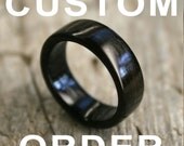 RESERVED for eyesofgreysky. - Ziricote and Golden Koa Bentwood Ring Pair - Handcrafted Wooden Rings