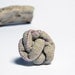 Cocktail ring, linen fabric knot ring, fiber jewelry. Linen beige. Textile jewelry