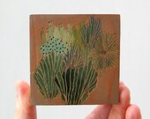 spring flora II / original painting on reclaimed wood