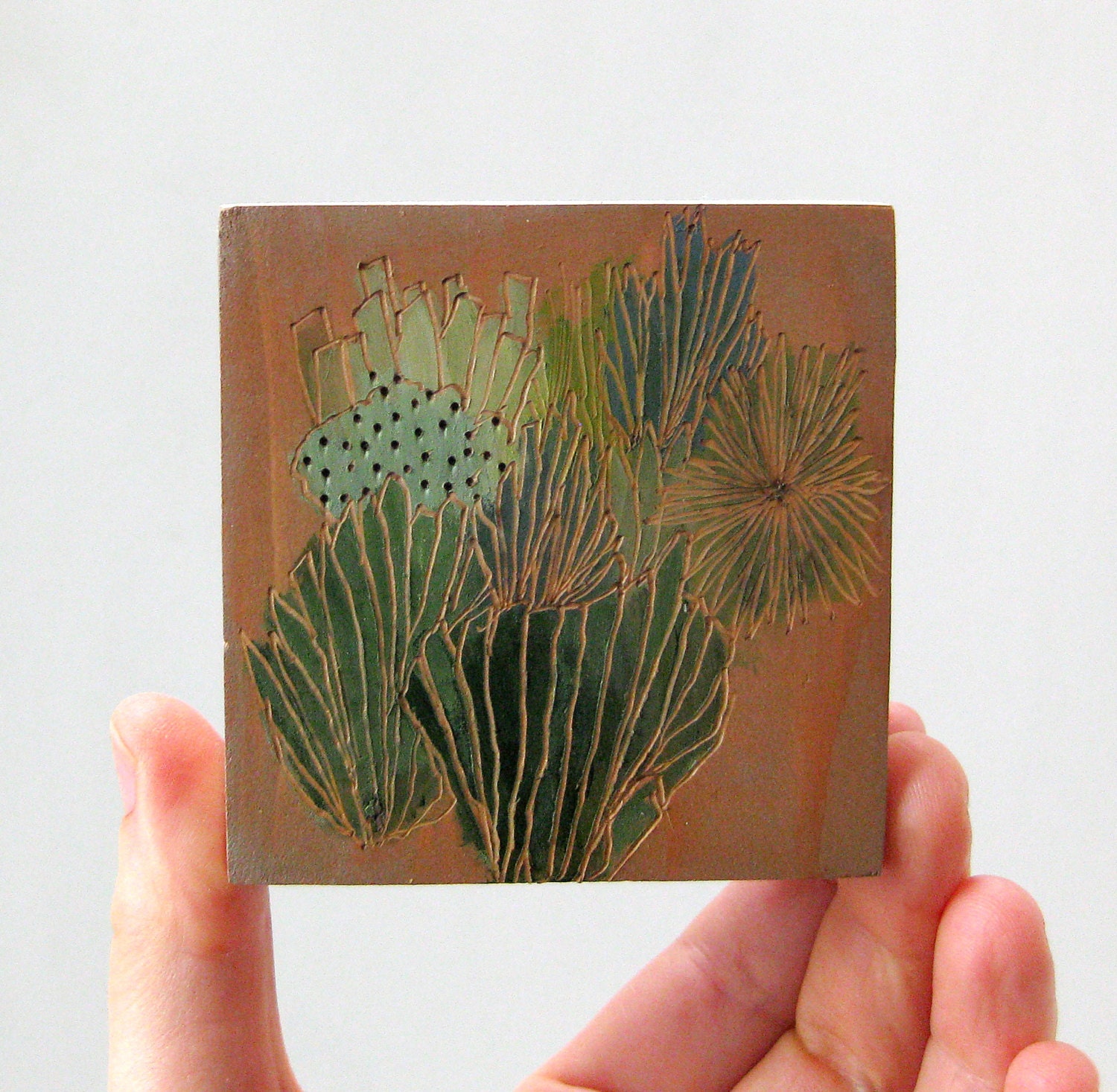 spring flora II / original painting on reclaimed wood