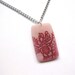 Rose Pink "Rose Quartz" Pendant Necklace Asian floral, Handmade jewelry by theshagbag on Etsy