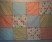 Pastel Butterflies Modern Rag Quilt