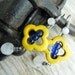 Southwest Moroccan Earrings in Nautical Primary Colors Yellow Blue White with Sterling Silver