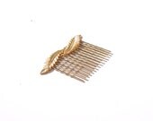 Gold plated leaves hair jewelry,hair comb,vintage,romantic,pearl rhinestone