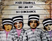 The Usual Suspects - 5x7 original mixed media published in Somerset Studio use WOW50 at checkout for half off