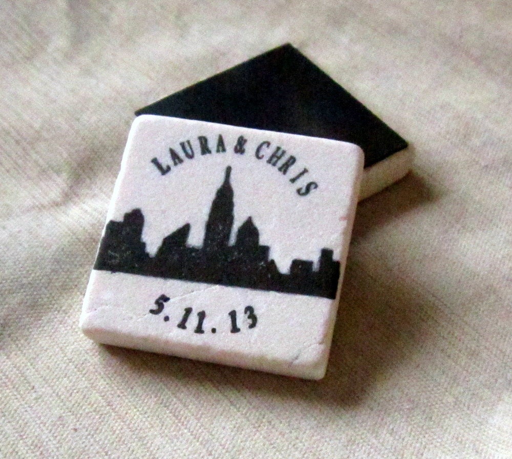 New York City Skyline Save the Date Magnets, Wedding Favors,Set of 25