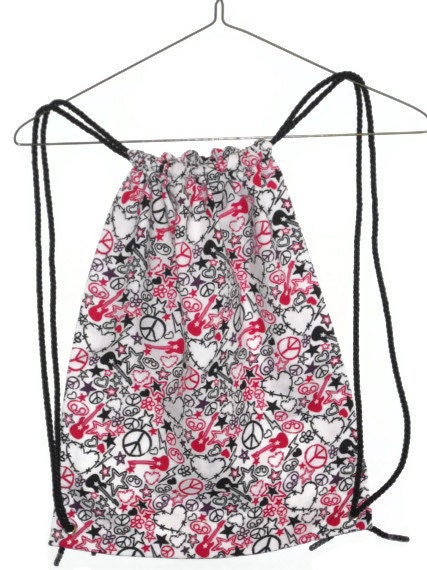 Backpack using Rocker Girl fabric