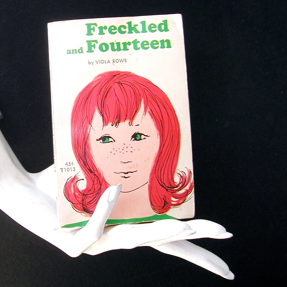 Freckled and Fourteen by Viola Rowe 1965 - tween paperback fiction 1960s- Mad Men Sally chic