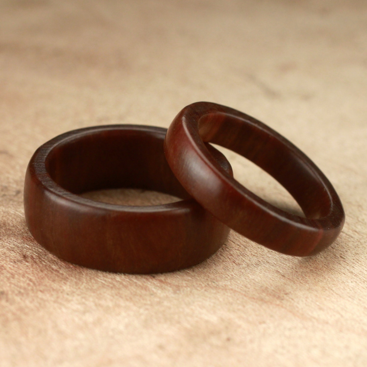 Custom Matching Guayacan Rings