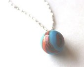 ON SALE Necklace glass marble Vintage 1950s - 1960s playful