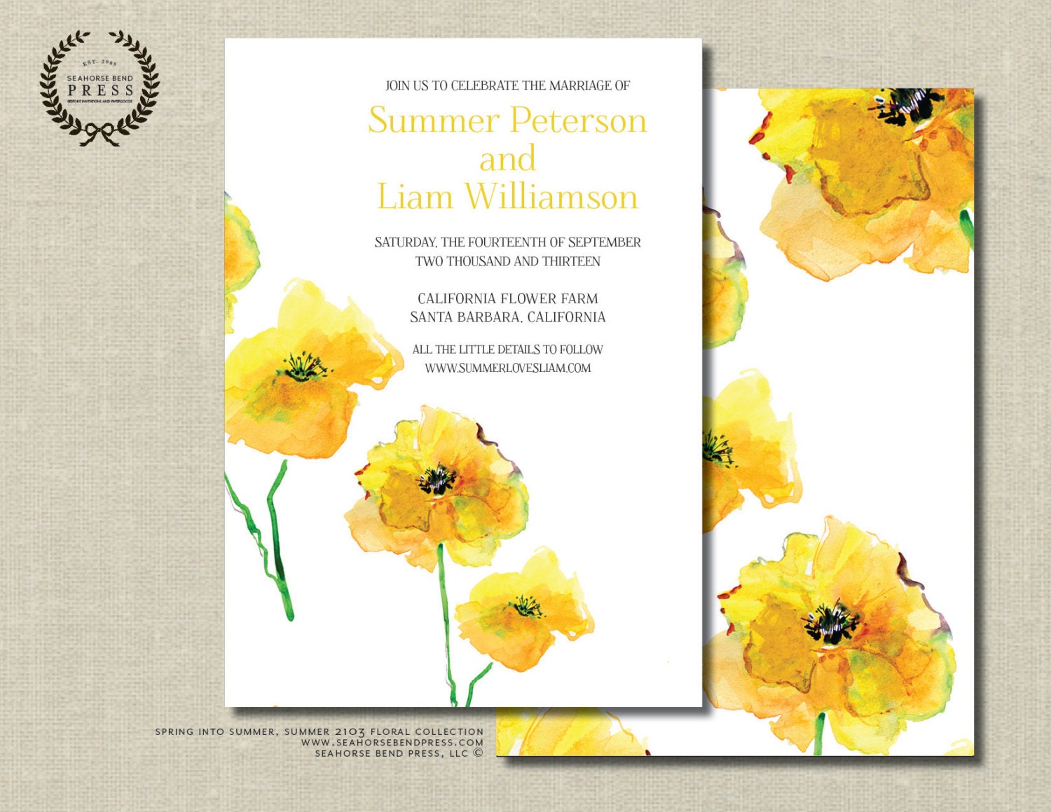 Spring Into Summer - Floral Botanical Save the Date Collection