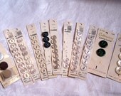 Lot of Vintage Classic and Costumakers Buttons on Cards