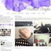 Blogger Premade Template: Painted Purple minimalist, purple, violet, theme, watercolor, clean, twitter, icons