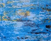 japanese garden (an original acrylic painting on handmade recycled paper)