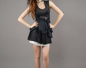 Modern semi sheer grey top with silver sparkle great for parties or to wear with jeans and mini skirt combo
