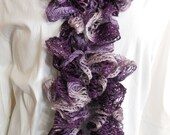 Ruffled Crochet Scarf Lavender Lilac