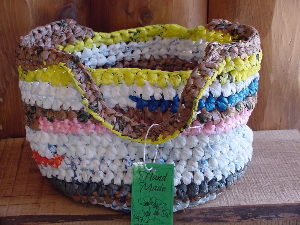 Plarn Tote Bag 11,   Recycled Plastic Shopping Bags, Mother's Day Gift