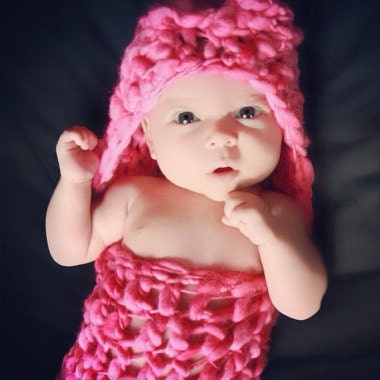 Crochet Baby Cocoon Hand Dyed