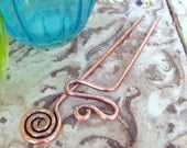 Shawl Pin Scarf Pin Hair Pin Copper Swirls set of two