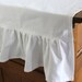 White Ruffled Cotton Table Runner - 16" x 80" - Table Linens