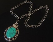 Lovely vintage signed ART faux turquoise Necklace